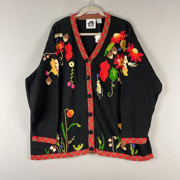 Storybook Knits Sweaters - Vintage Storybook Knits Cardigan Sweater Womens 3X 3D Knit Grandmacore Retro NWT